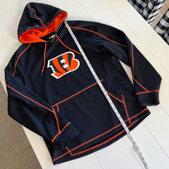 NFL Team Apparel Cincinnati Bengals Pullover Hooded Sweatshirt Hoodie Sweater M - Picture 4 of 8